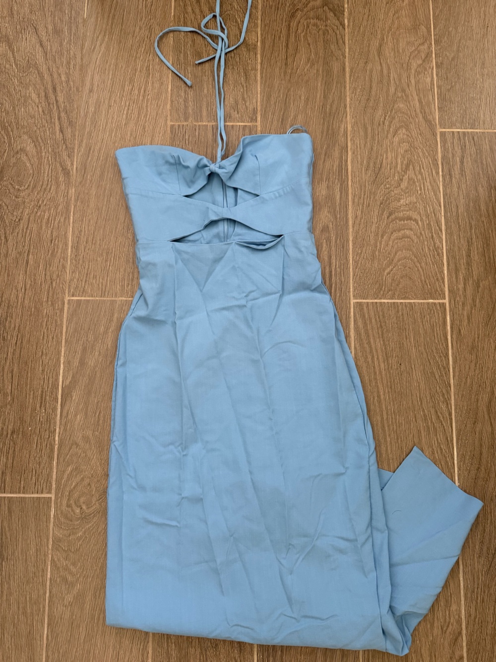 Zara Blue Cutout Midi Dress